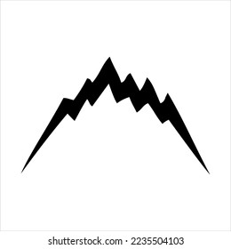 mountain vector. mountain vector isolated on white background. vector silhouette of mountains and hills