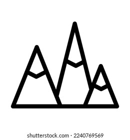 Mountain Vector Line Icon Design