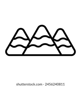Mountain Vector Line Icon Design