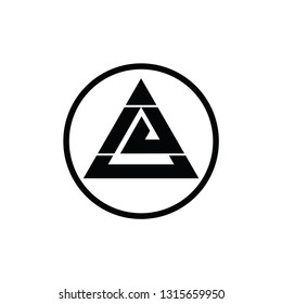 mountain vector logo. aa letter vector logo