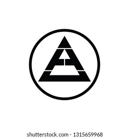 mountain vector logo. aa letter vector logo