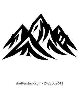 mountain vector logo in black and white