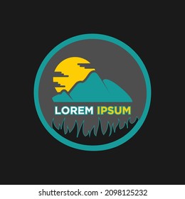 Mountain Vector Logo Design, Concept for Nature Sports, Expedition or Photograph