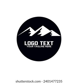Mountain vector logo design illustration
