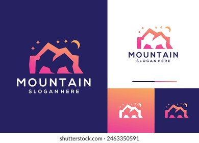 Mountain vector logo design inspiration