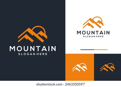 Mountain vector logo design inspiration