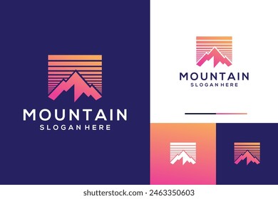 Mountain vector logo design inspiration