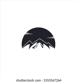 Mountain vector logo design template.