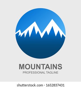 mountain vector logo design template