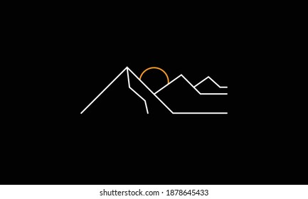 Mountain vector logo design template