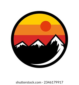 Mountain Vector Logo Design Template