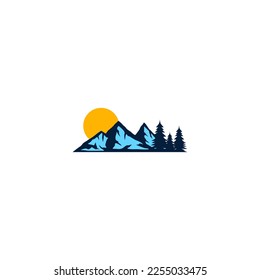 mountain vector logo design. Mountain View.