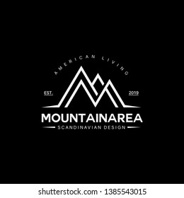 Mountain vector logo geometric illustration. Multipurpose logo for your business. vintage logo