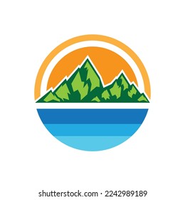 Mountain vector logo icon design