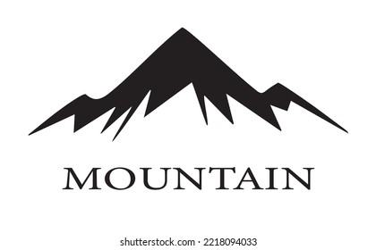 mountain vector logo illustration, mountain logo emblem