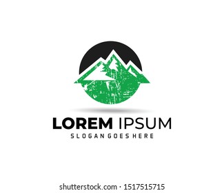Mountain vector logo illustration template