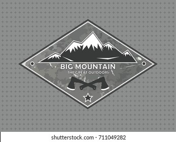 Mountain vector logo illustration for your text.