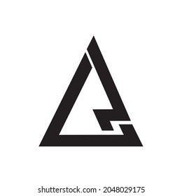 mountain vector logo initial. la letter vector logo initial