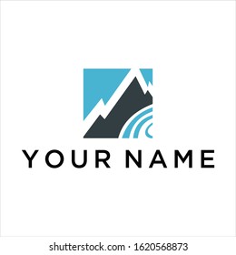 Mountain Vector Logo Modern Abstract Graphic