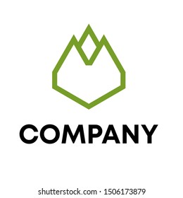 mountain vector logo peak illustration sign template outdoor Hill 