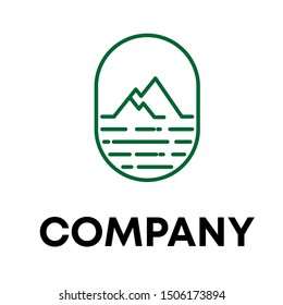 mountain vector logo peak illustration sign template outdoor Hill 