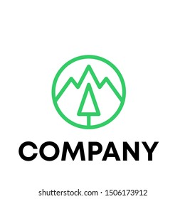 mountain vector logo peak illustration sign template outdoor Hill 