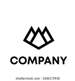 mountain vector logo peak illustration sign template outdoor Hill 