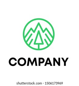 mountain vector logo peak illustration sign template outdoor Hill 