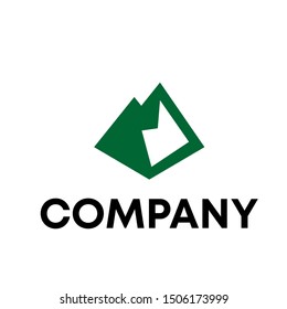 mountain vector logo peak illustration sign template outdoor Hill 