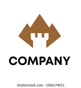 mountain vector logo peak illustration sign template outdoor Hill 