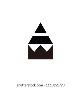 mountain vector logo. pencil vector logo