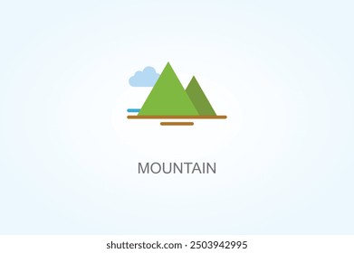 Mountain Vector Or Logo Sign Symbol Illustration