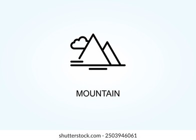 Mountain Vector Or Logo Sign Symbol Illustration
