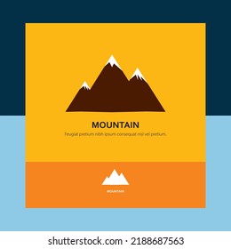 Plantilla de logotipo de vectores de montaña para un negocio 