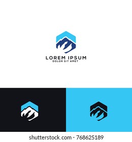 mountain vector logo template download