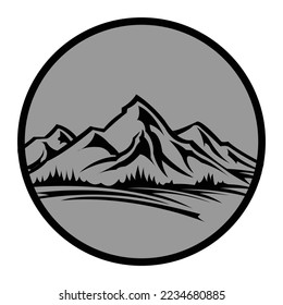 The Mountain Vector Logo Template. The main symbol of the logo is two mountains.EPS 10