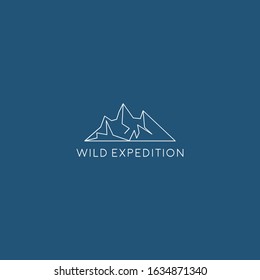 mountain vector logo template travel and adventure