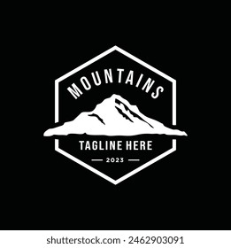 mountain vector logo. white background