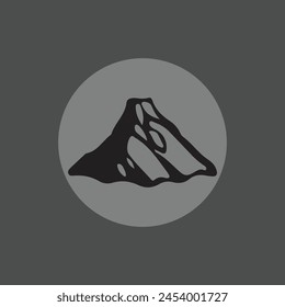 Mountain vector Outdoor symbols isolated. Camping mountain logo, travel labels, climbing or hiking badges