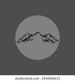 Mountain vector Outdoor symbols isolated. Camping mountain logo, travel labels, climbing or hiking badges