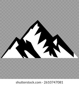mountain vector pack. Rocky mountains icon or logo collection. Vector illustration. Mountain, rock, hill, peak logos.  Mountain peaks silhouettes. vector set silhouette of mountains and hills.