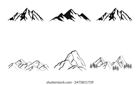 Mountain vector set collection design