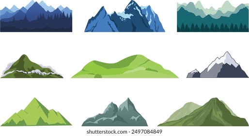 Mountain vector set collection design