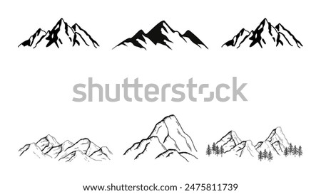 Mountain vector set collection design