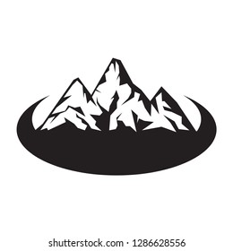 mountain vector silhouette, for icon and logo