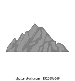 mountain vector silhouette isolated on white background