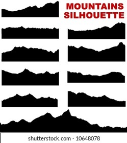 Mountain vector silhouettes (eg. Mount Everest)