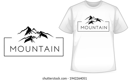 Mountain vector t shirt design