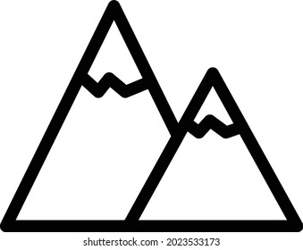 mountain vector thin line icon