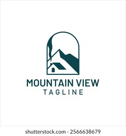 Mountain View Cabin Vector image